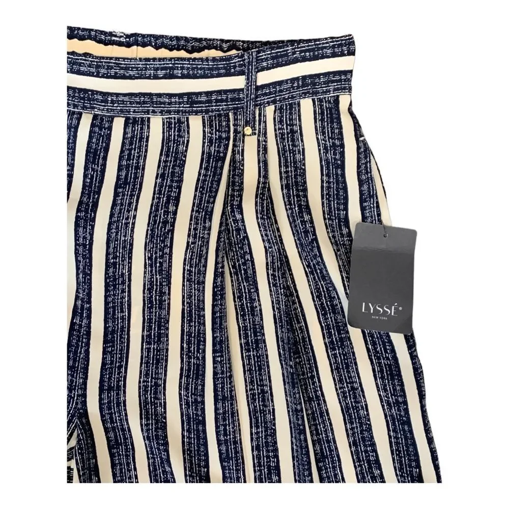 NWT Lysse | Cannes Pleated‎ Wavy Stripe Short S